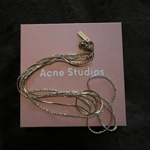 Acne Studios gold plate and gold wire 3 string necklace. Great condition.